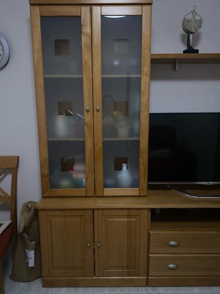 Mueble salón madera - 2 piezas
