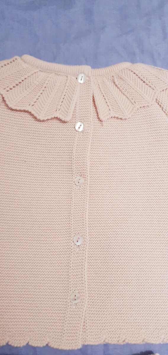 Conjunto bebé niña punto rosa