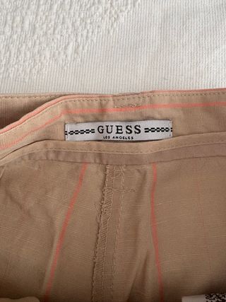 Shorts Guess beige rosa a righe