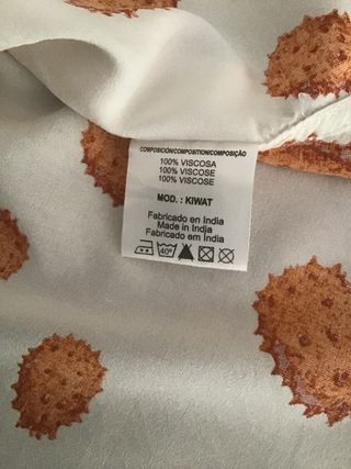 Camisa Tiwel estampada naranja