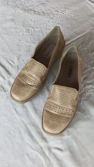 Mocasines tipo cuña