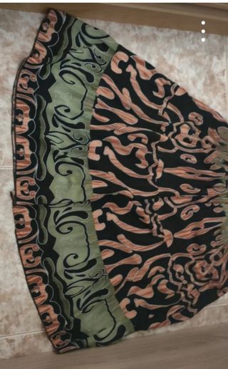 Vestido boho largo XL - Negro y marrón