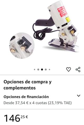 Cortador de tela eléctrico.