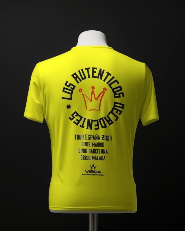 Maglietta Los Auténticos Decadentes - Gialla