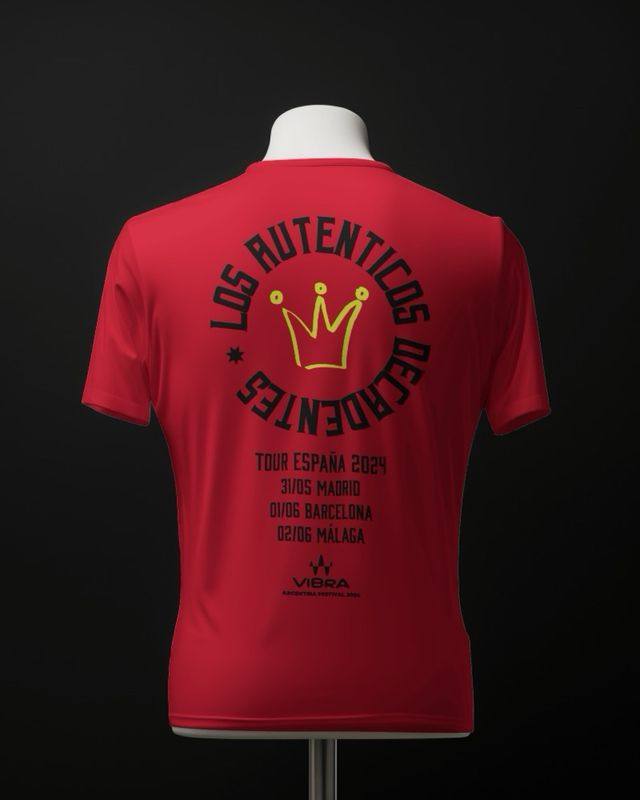 Maglietta Los Auténticos Decadentes - Rossa