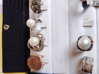 Sortija plata piedras Cuarzo