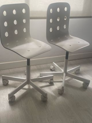 2 Sillas escritorio niños - Gris/Blanco