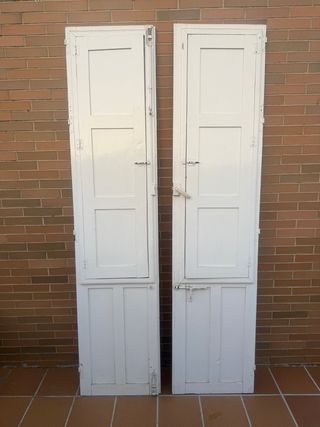 2 Puertas madera blancas antiguas