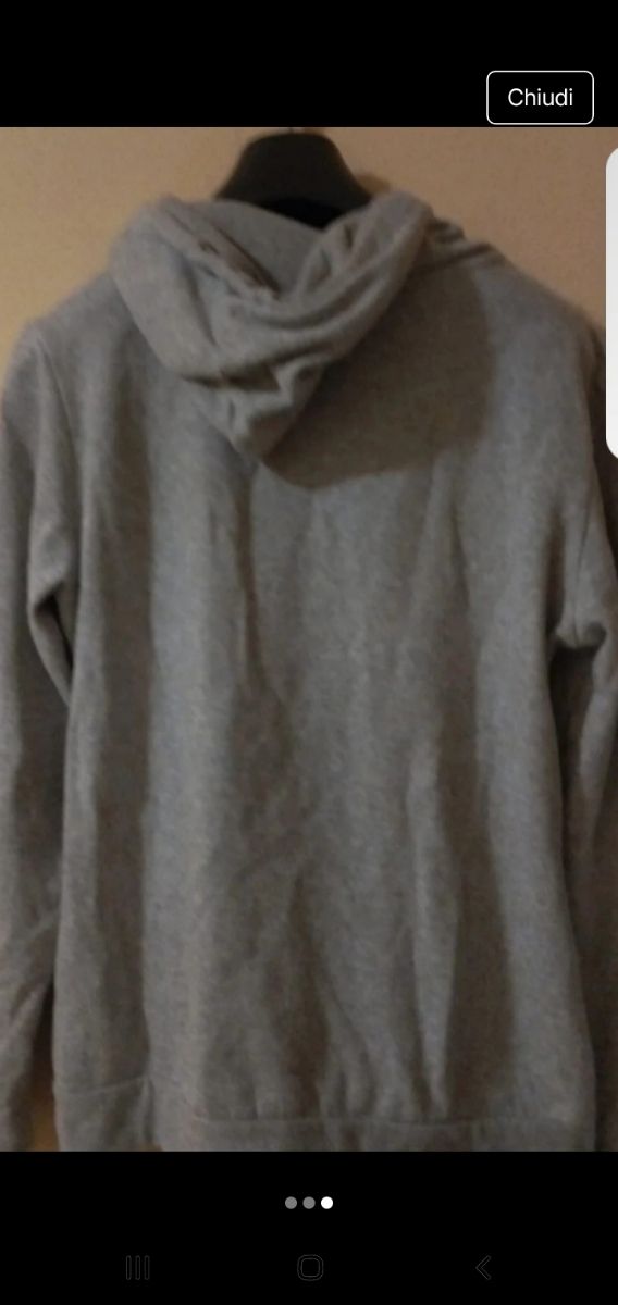 Felpa Adidas Grigia con Cappuccio