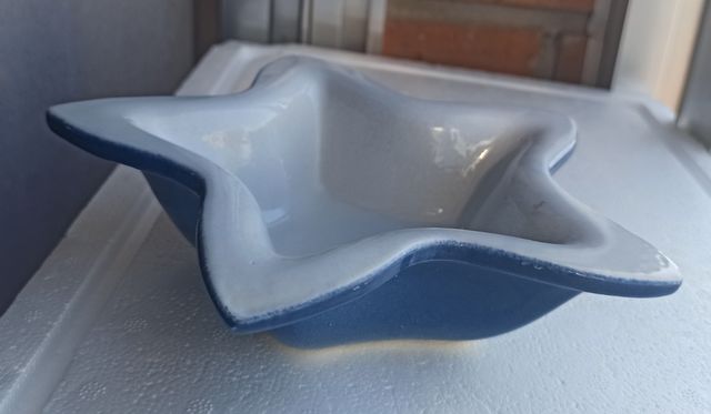 Cuenco de porcelana con forma de estrella de mar. 