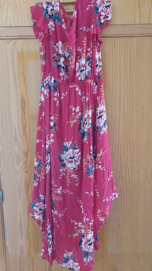 Vestido rojo floral