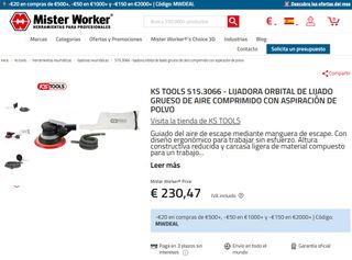 Lijadora excentrica Ks Tools nueva