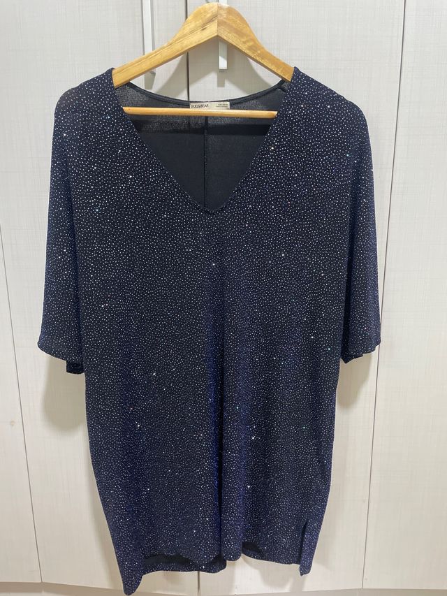 Vestido PullBear azul marino talla S