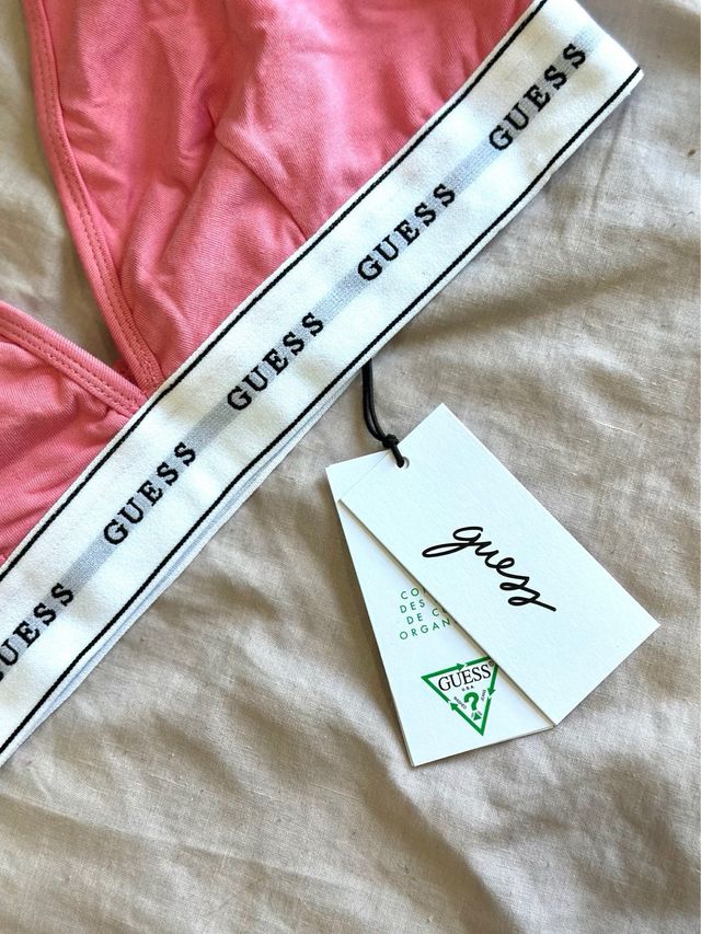 Reggiseno rosa Guess Carrie bralette