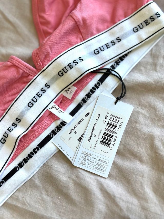 Reggiseno rosa Guess Carrie bralette