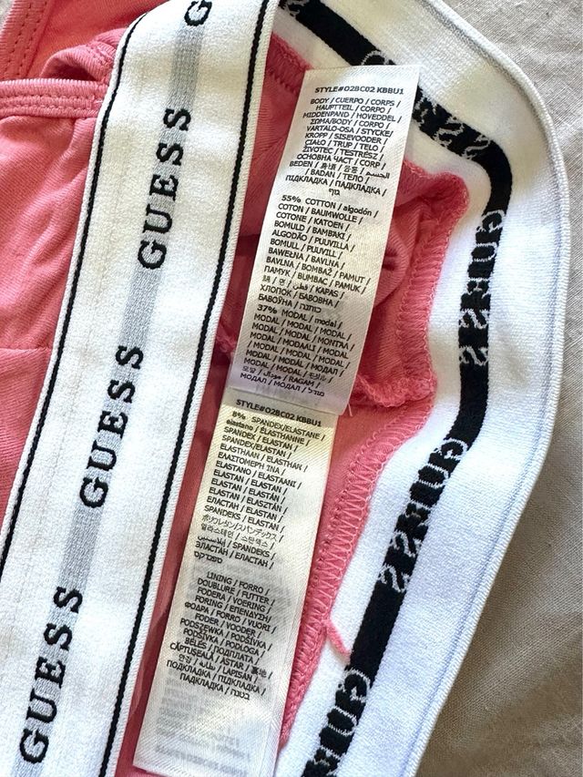 Reggiseno rosa Guess Carrie bralette