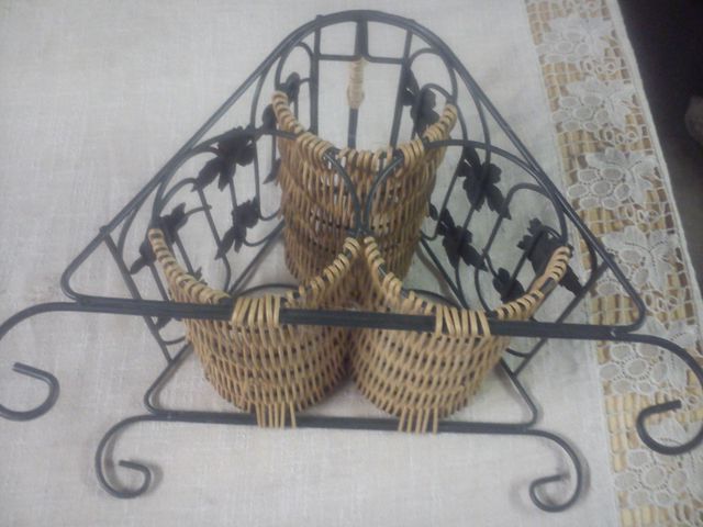 Portabottiglie Metallo & Vimini