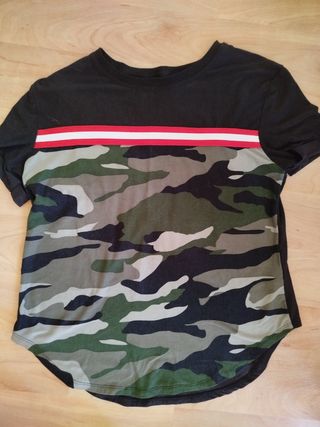 Camiseta militar c/manga corta