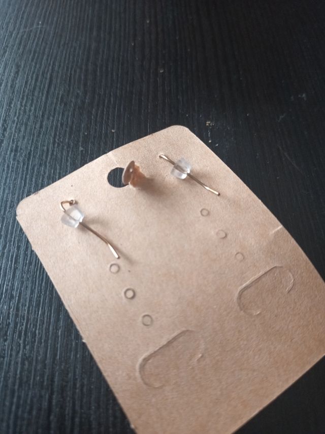 Pendientes flor negros y dorados