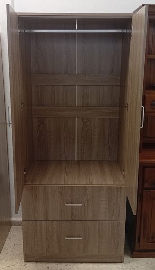 ARMARIO DE 2 PUERTAS + CAJONES Y ESPEJO