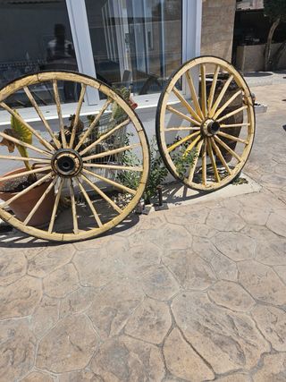 2 Ruedas Carro Caballo Vintage