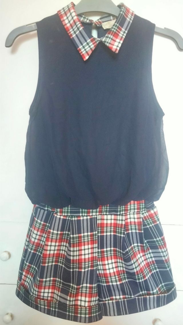 Mono corto escocés - Azul y Rojo