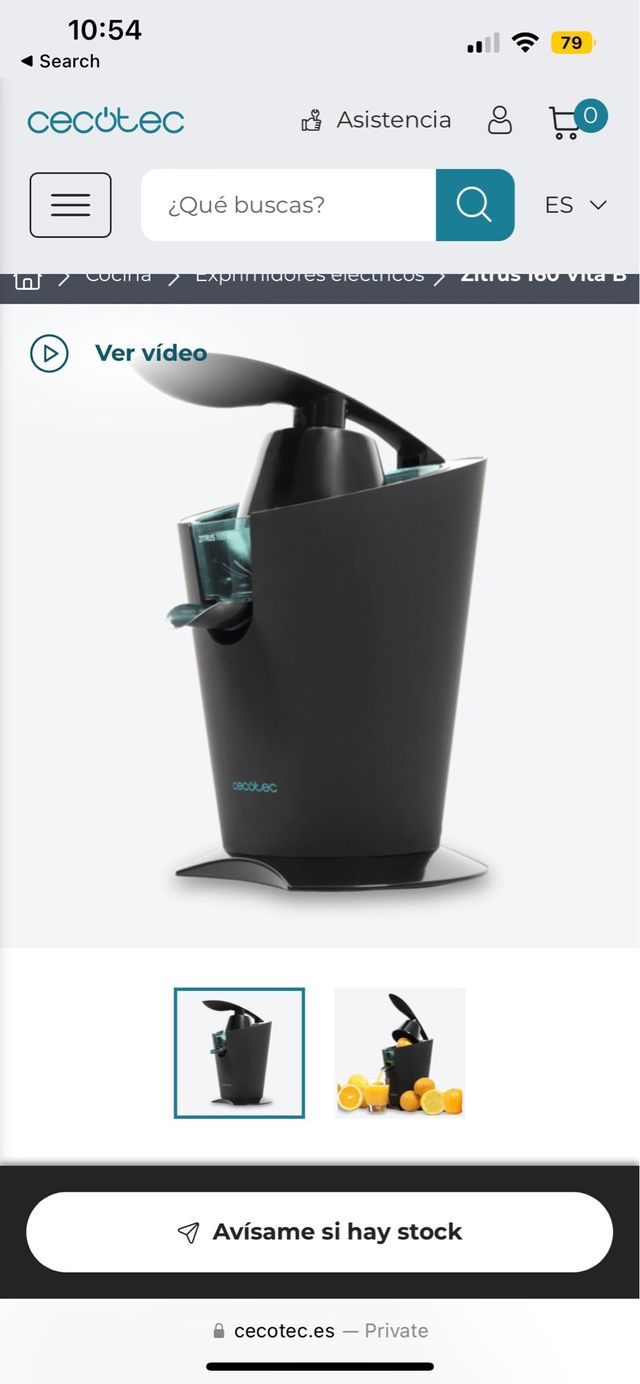 Exprimidor Cecotec Zitrus 160 Vita