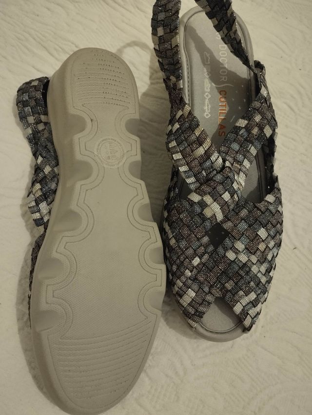 Sandalias Doctor Cutillas-Plata-Nº38