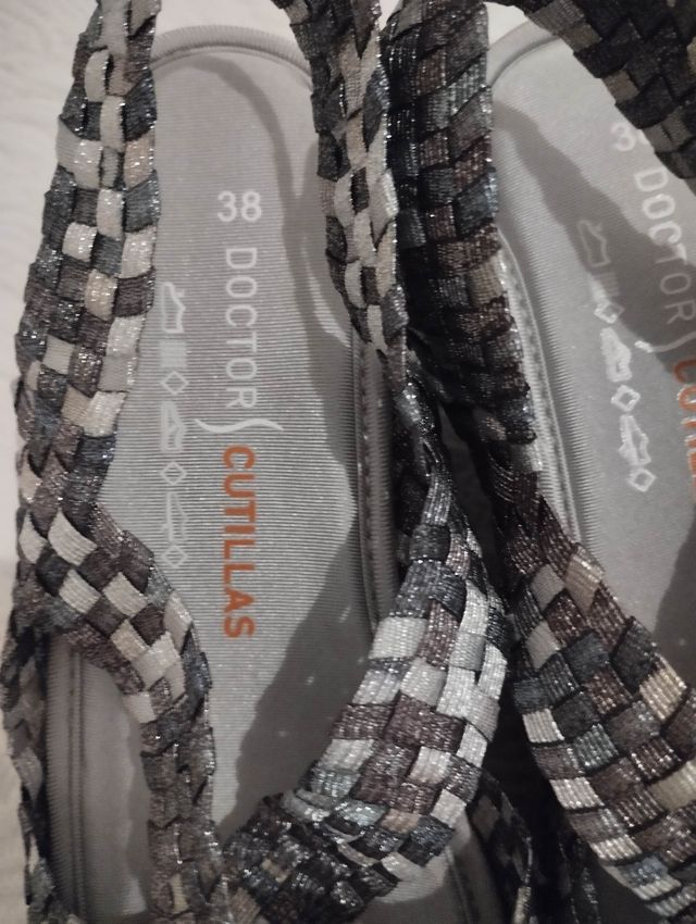 Sandalias Doctor Cutillas-Plata-Nº38