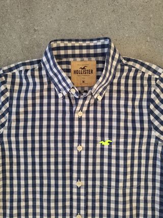 Camisa Hollister cuadros vintage M manga larga 