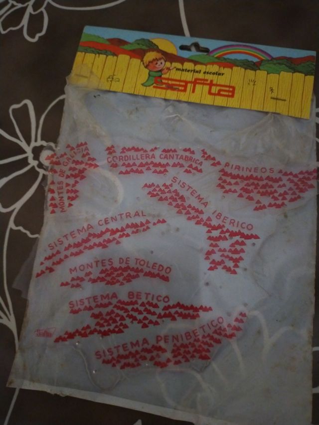 Mapas España: Juego escolar vintage