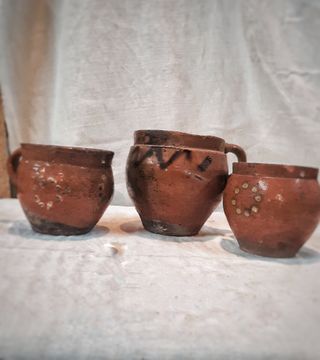 3 Antiche Zuppiere di Terracotta