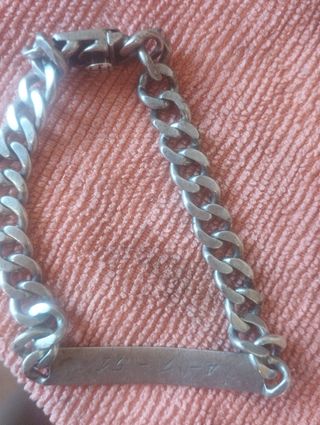 Pulsera plata nombre Rachel ,