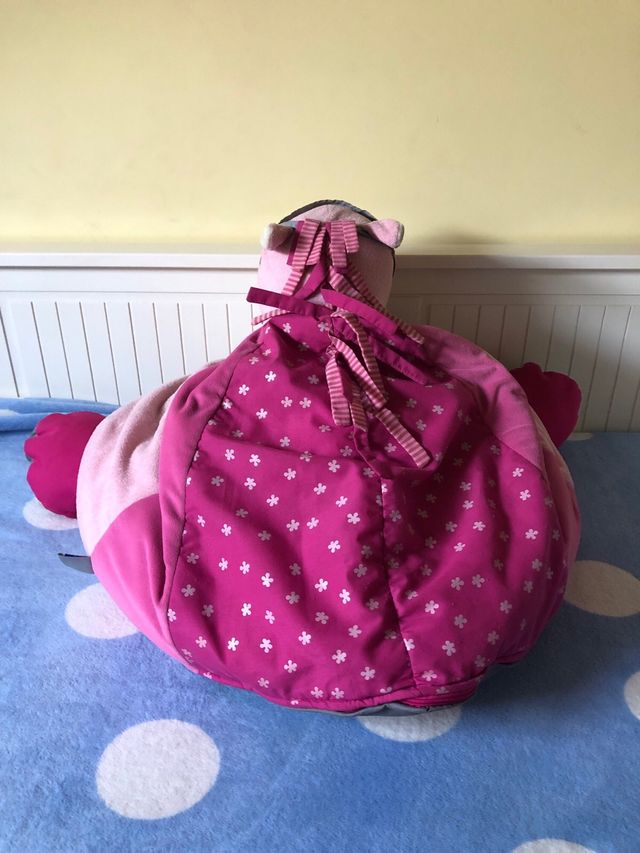 Peluche asiento Puff Caballo Rosa