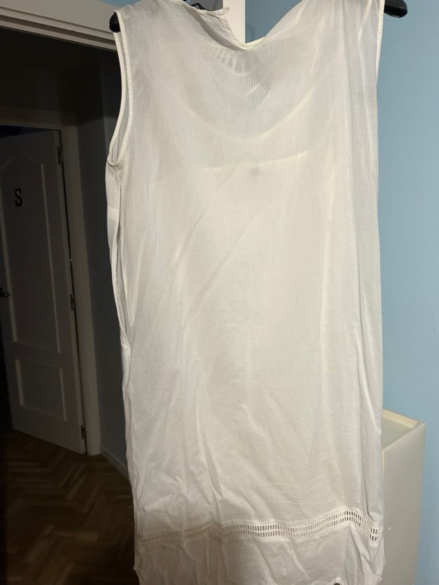 vestido blanco crochet - Talla única,ñ