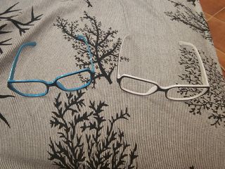 Gafas disfraz secretaria - azules y blancas