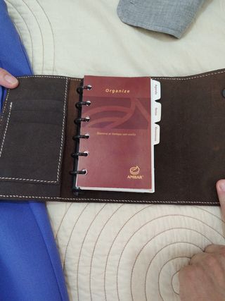 Agenda de Piel AMBAR Marrón