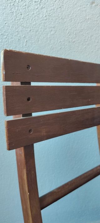 Silla madera marrón