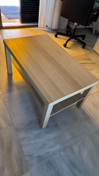 Mesita centro madera beige