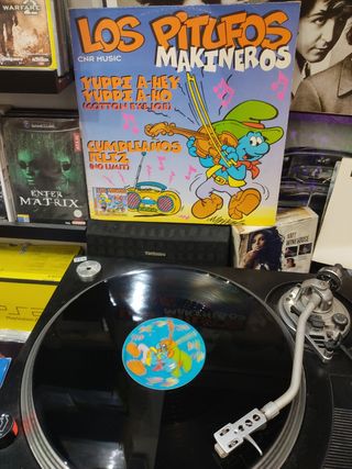 Vinilo Los Pitufos Makineros