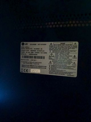 TV LG 42" PIEZAS o reparar