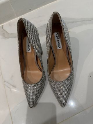 Tacones Steve Madden Plateados