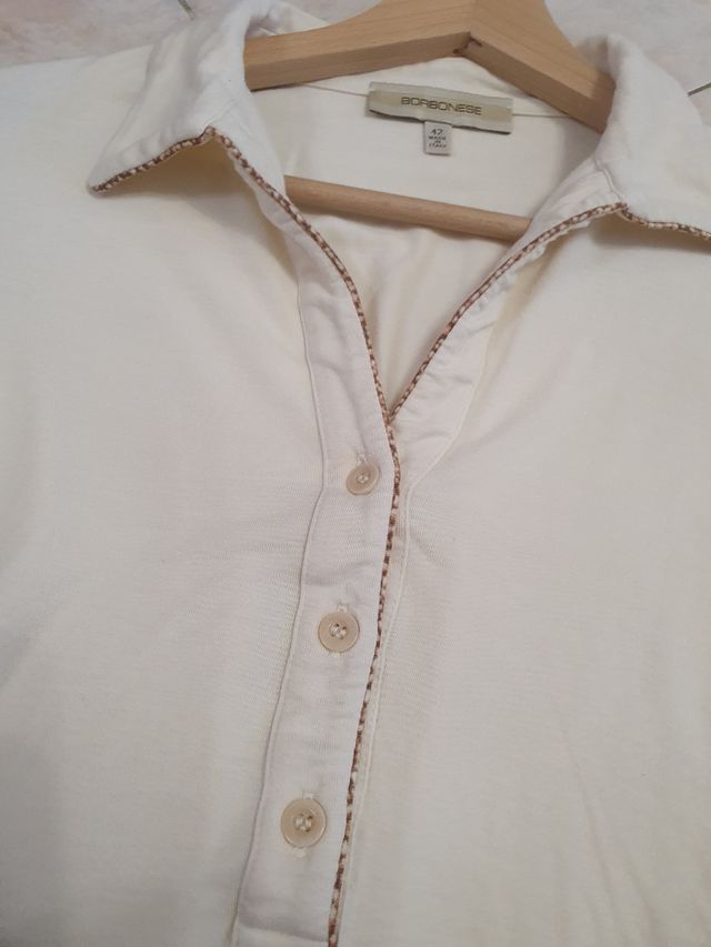 Borbonese Maglia polo beige panna