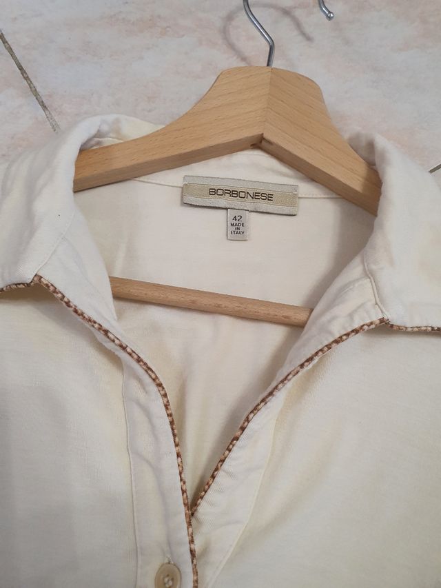 Borbonese Maglia polo beige panna