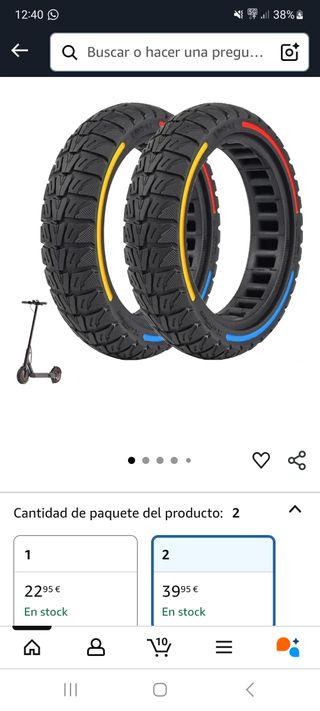 2 Ruedas Patinete Eléctrico 8.5x2-6.1