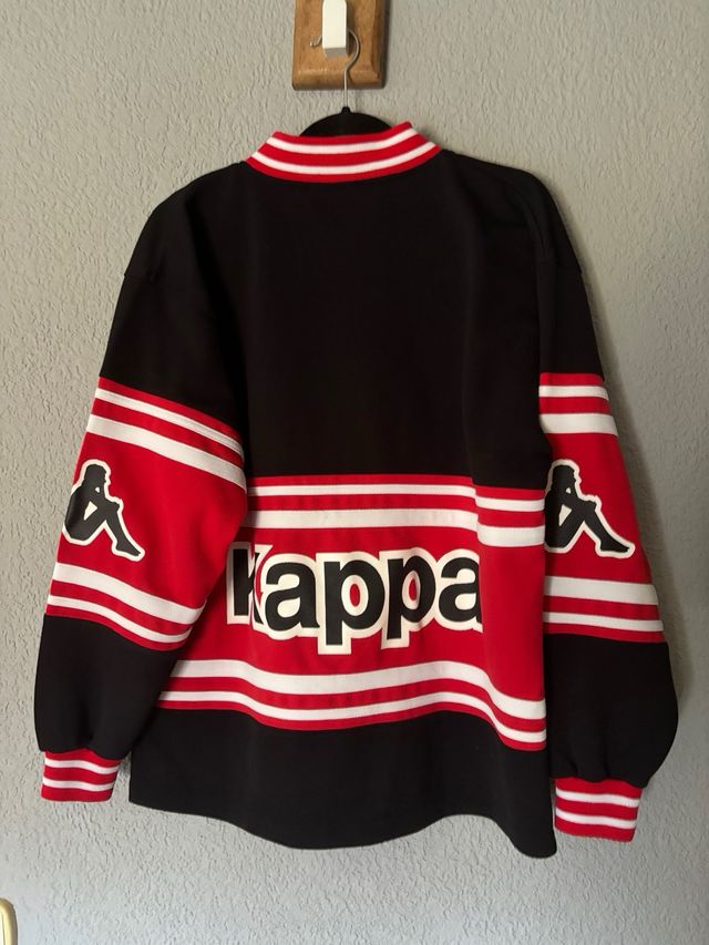 Chaqueta Kappa bomber negra y roja