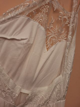 Vestido novia boho blanco