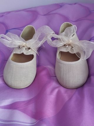 Zapatos niña beige evento,