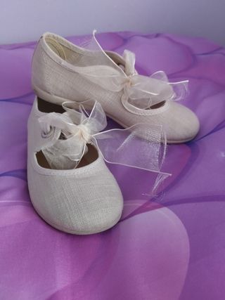 Zapatos niña beige evento,