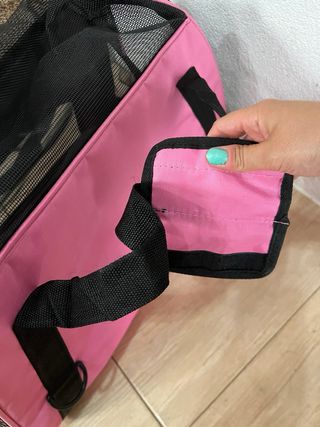 Transportín mascotas rosa-negro